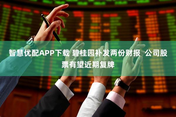 智慧优配APP下载 碧桂园补发两份财报  公司股票有望近期复牌
